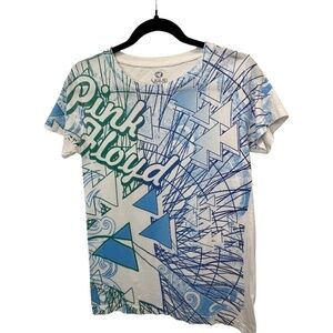 Liquid Blue Pink Floyd Blue Design Short Sleeve T-shirt Women's XL